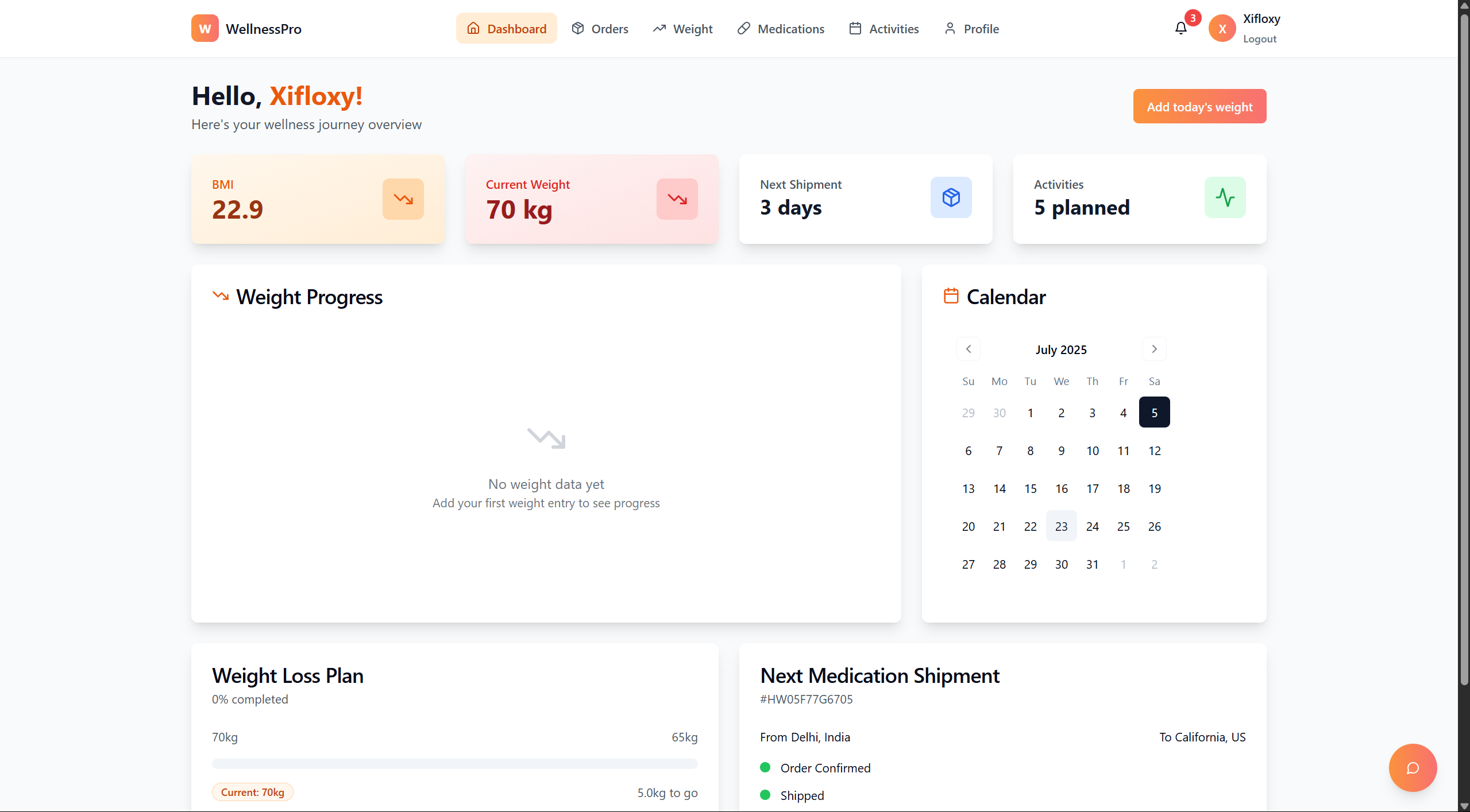 VitalsView - Fitness Tracker